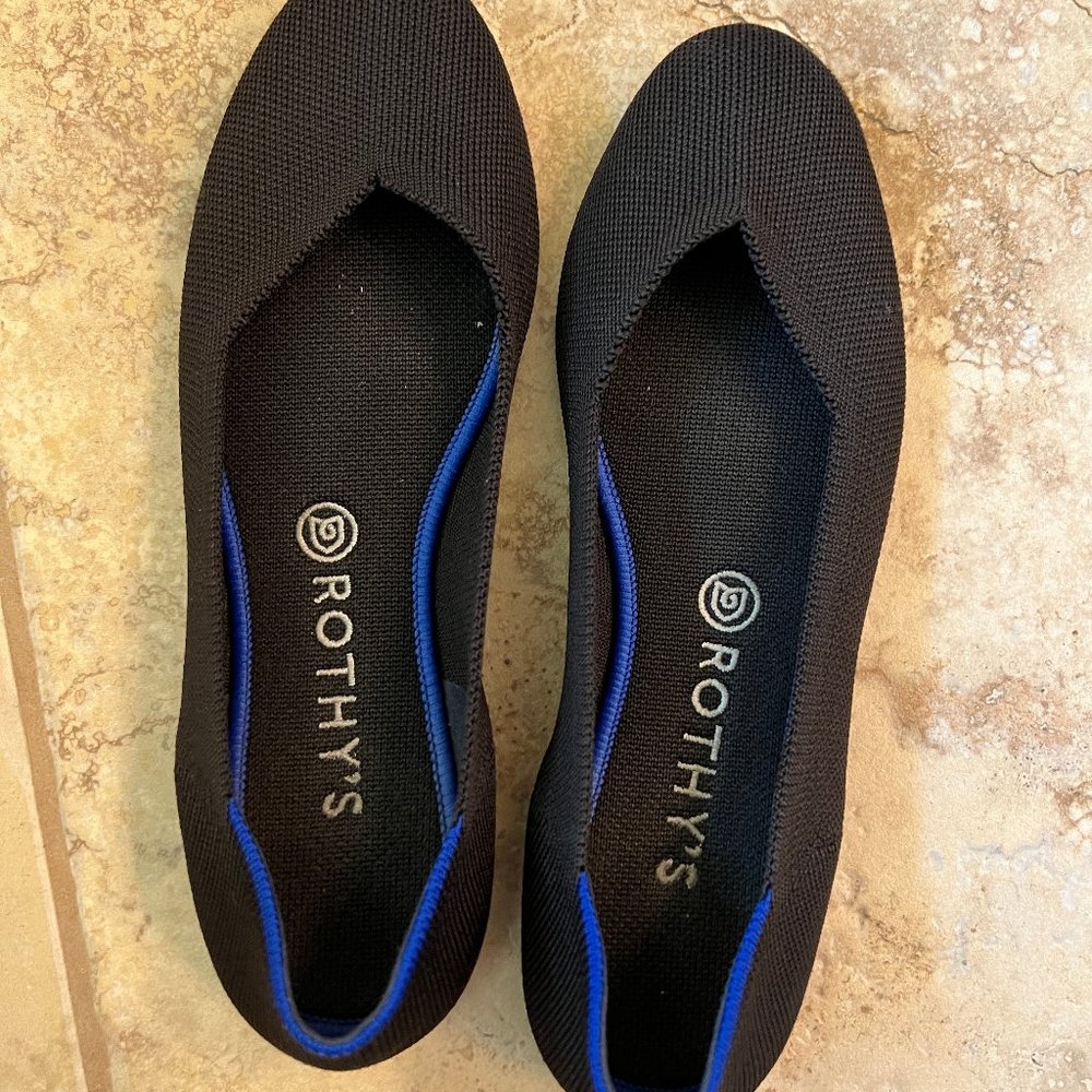 Black Round Toe Rothy's Flats